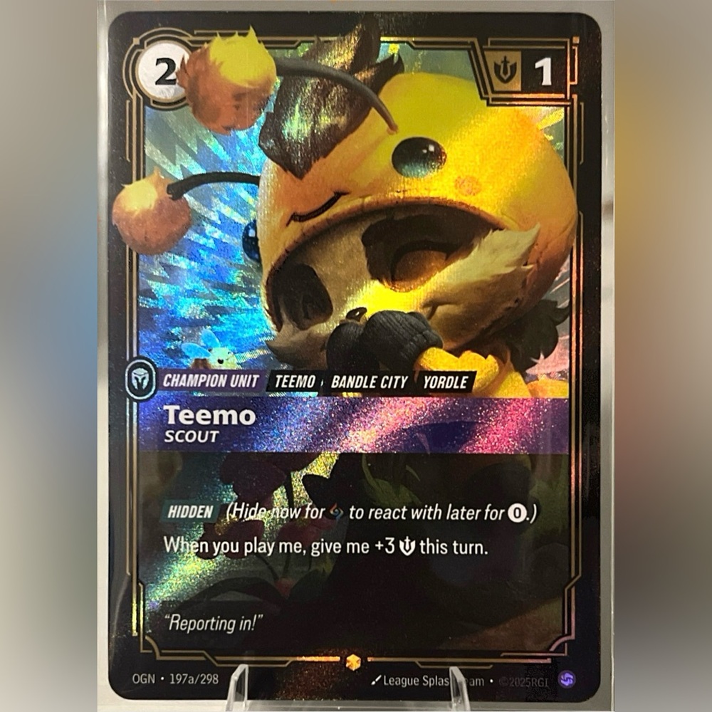 League Of Legends TCG: Origins (OGN) - TEEMO - SCOUT 197a/298 NM